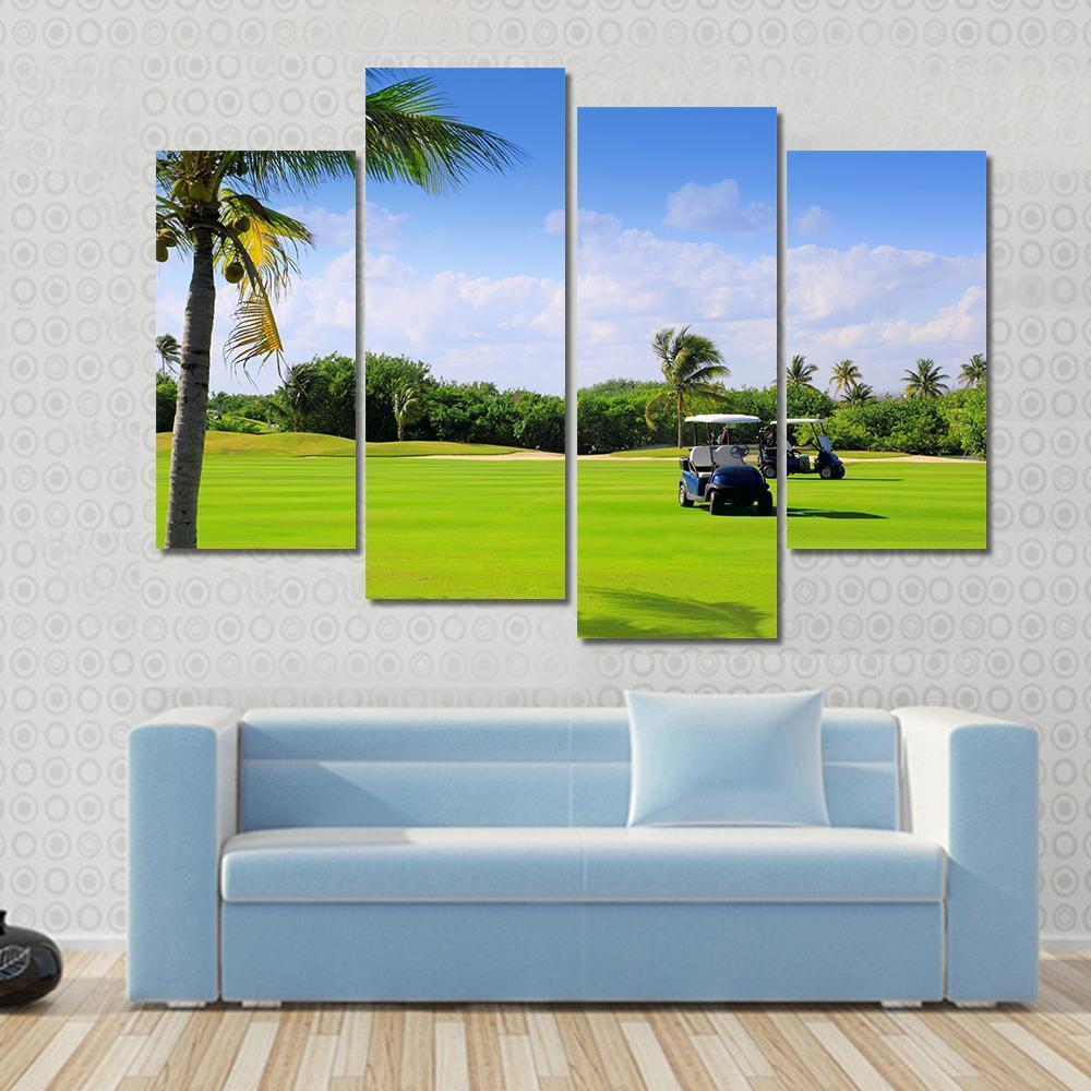 Golf Course Mexico Canvas Wall Art-4 Pop-Gallery Wrap-50&quot; x 32&quot;-Tiaracle