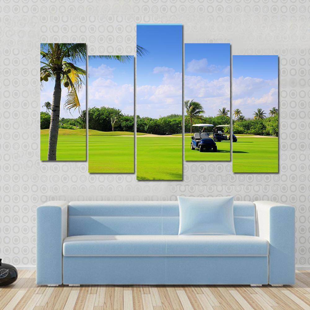 Golf Course Mexico Canvas Wall Art-5 Pop-Gallery Wrap-47&quot; x 32&quot;-Tiaracle