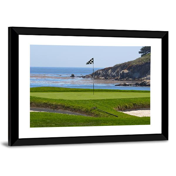 Golf Course &amp; Ocean Canvas Wall Art-3 Horizontal-Gallery Wrap-25&quot; x 16&quot;-Tiaracle