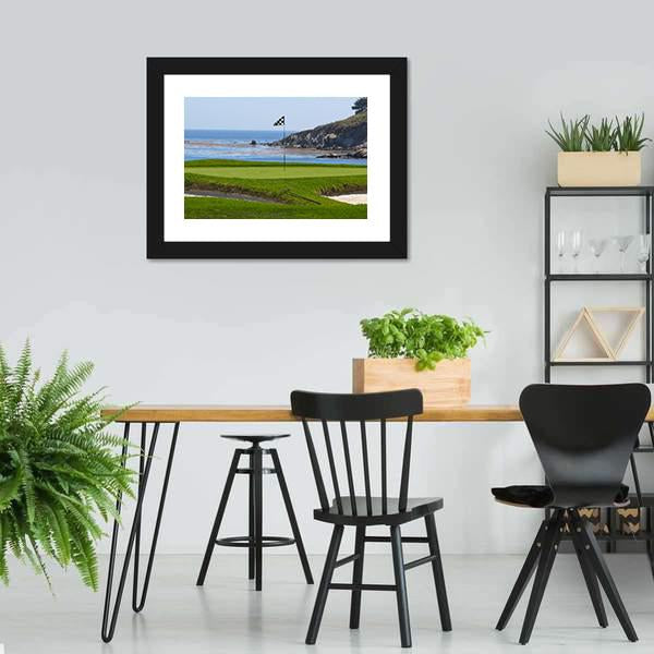 Golf Course &amp; Ocean Canvas Wall Art-3 Horizontal-Gallery Wrap-25&quot; x 16&quot;-Tiaracle
