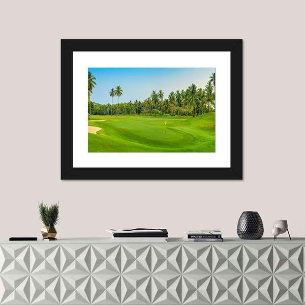 Golf Course On Koh Samui Canvas Wall Art-1 Piece-Framed Print-20&quot; x 16&quot;-Tiaracle