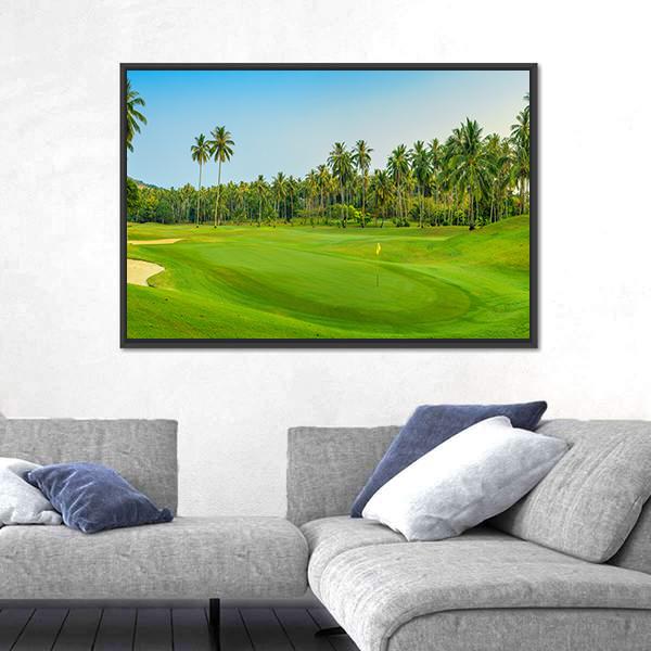 Golf Course On Koh Samui Canvas Wall Art-3 Horizontal-Gallery Wrap-25&quot; x 16&quot;-Tiaracle