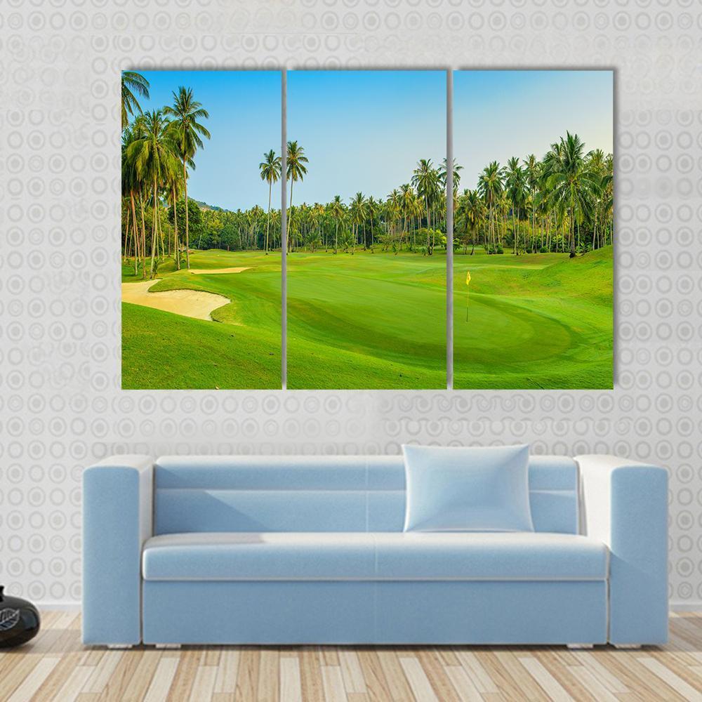 Golf Course On Koh Samui Canvas Wall Art-3 Horizontal-Gallery Wrap-37&quot; x 24&quot;-Tiaracle