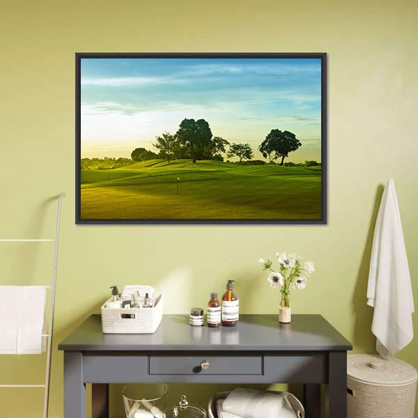 Golf Course Philippines Canvas Wall Art-1 Piece-Floating Frame-24&quot; x 16&quot;-Tiaracle
