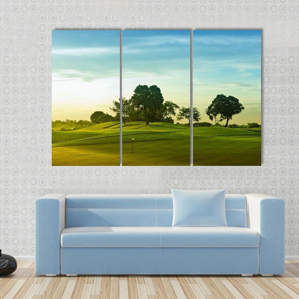 Golf Course Philippines Canvas Wall Art-3 Horizontal-Gallery Wrap-37&quot; x 24&quot;-Tiaracle