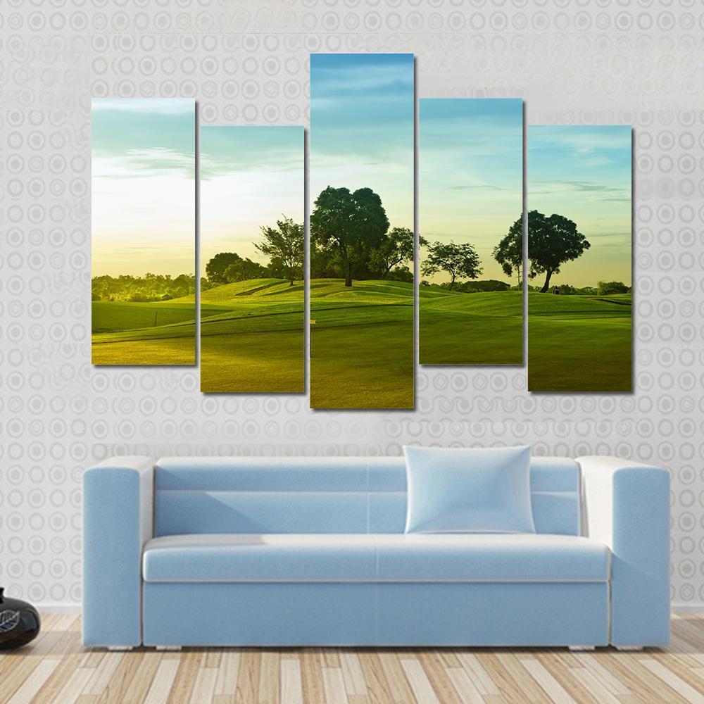 Golf Course Philippines Canvas Wall Art-5 Pop-Gallery Wrap-47&quot; x 32&quot;-Tiaracle