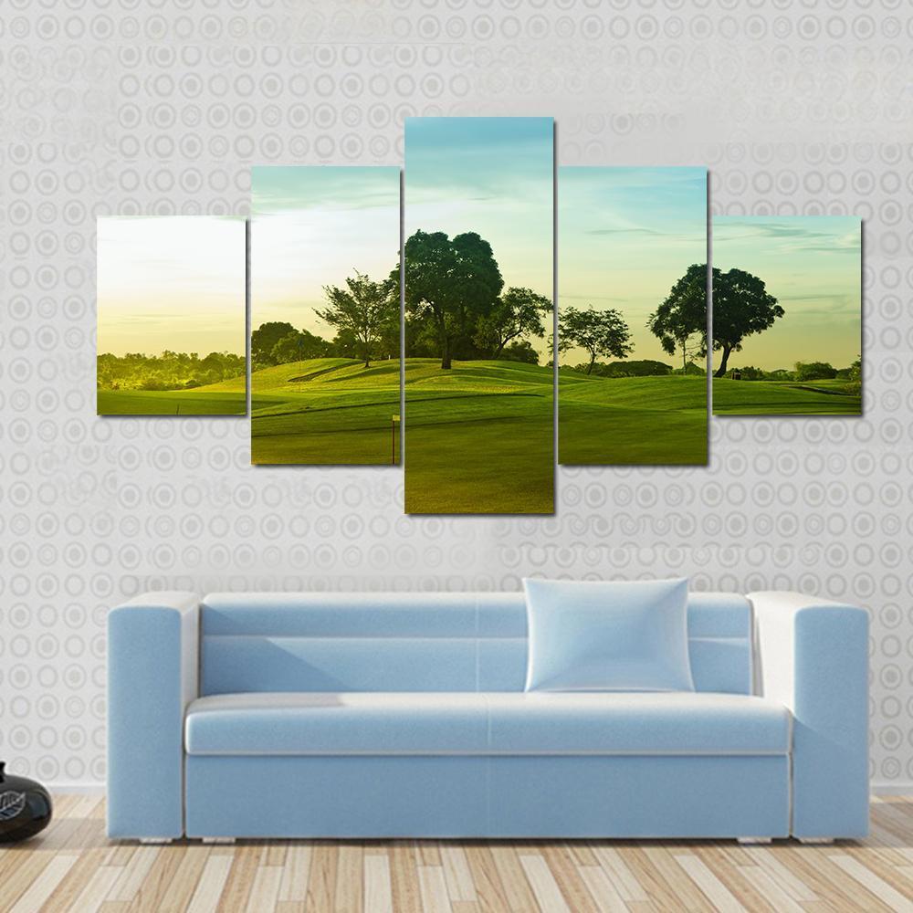 Golf Course Philippines Canvas Wall Art-5 Star-Gallery Wrap-62&quot; x 32&quot;-Tiaracle