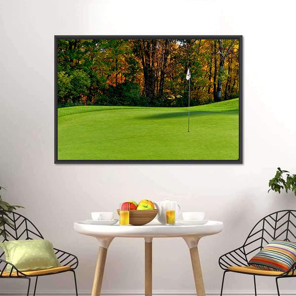 Golf Course Putting Green Canvas Wall Art-3 Horizontal-Gallery Wrap-25&quot; x 16&quot;-Tiaracle