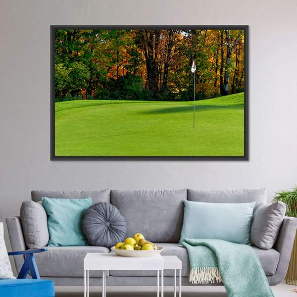 Golf Course Putting Green Canvas Wall Art-3 Horizontal-Gallery Wrap-25&quot; x 16&quot;-Tiaracle
