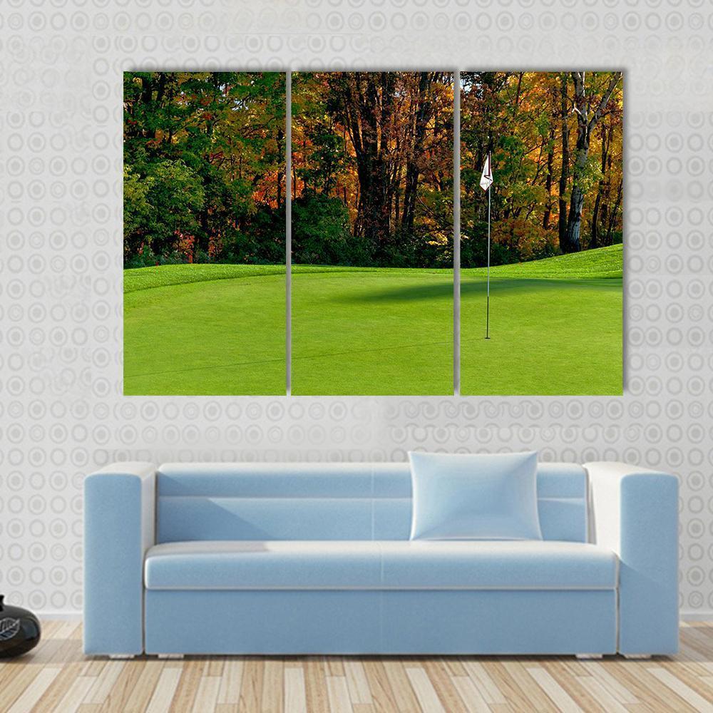 Golf Course Putting Green Canvas Wall Art-5 Pop-Gallery Wrap-47" x 32"-Tiaracle