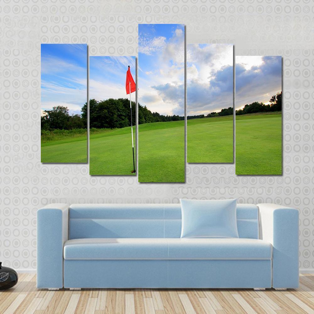 Golf Course Scotland Canvas Wall Art-5 Pop-Gallery Wrap-47&quot; x 32&quot;-Tiaracle