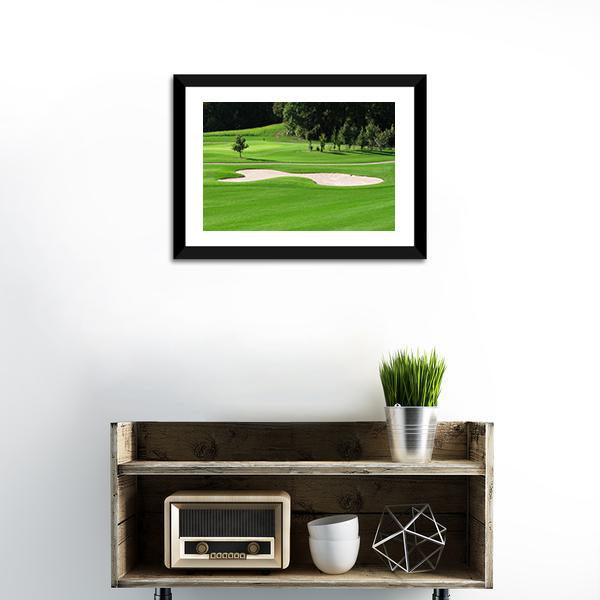 Golf Course &amp; Trees Canvas Wall Art-1 Piece-Framed Print-20&quot; x 16&quot;-Tiaracle