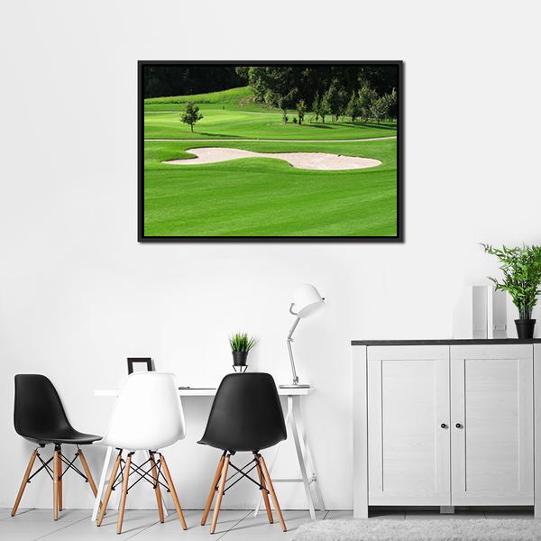 Golf Course &amp; Trees Canvas Wall Art-3 Horizontal-Gallery Wrap-25&quot; x 16&quot;-Tiaracle