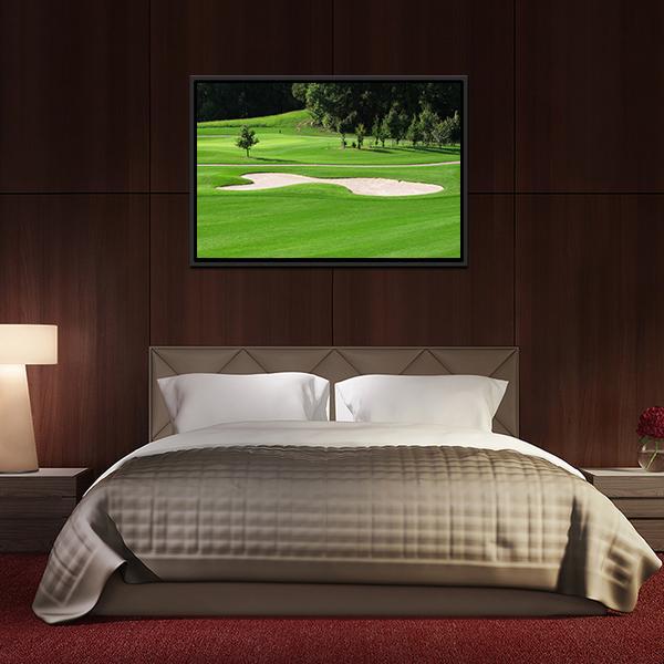 Golf Course &amp; Trees Canvas Wall Art-3 Horizontal-Gallery Wrap-25&quot; x 16&quot;-Tiaracle
