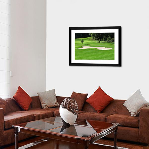 Golf Course &amp; Trees Canvas Wall Art-3 Horizontal-Gallery Wrap-25&quot; x 16&quot;-Tiaracle