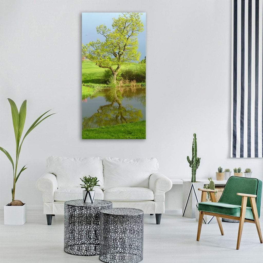 Golf Course Vertical Canvas Wall Art-1 Vertical-Gallery Wrap-12&quot; x 24&quot;-Tiaracle