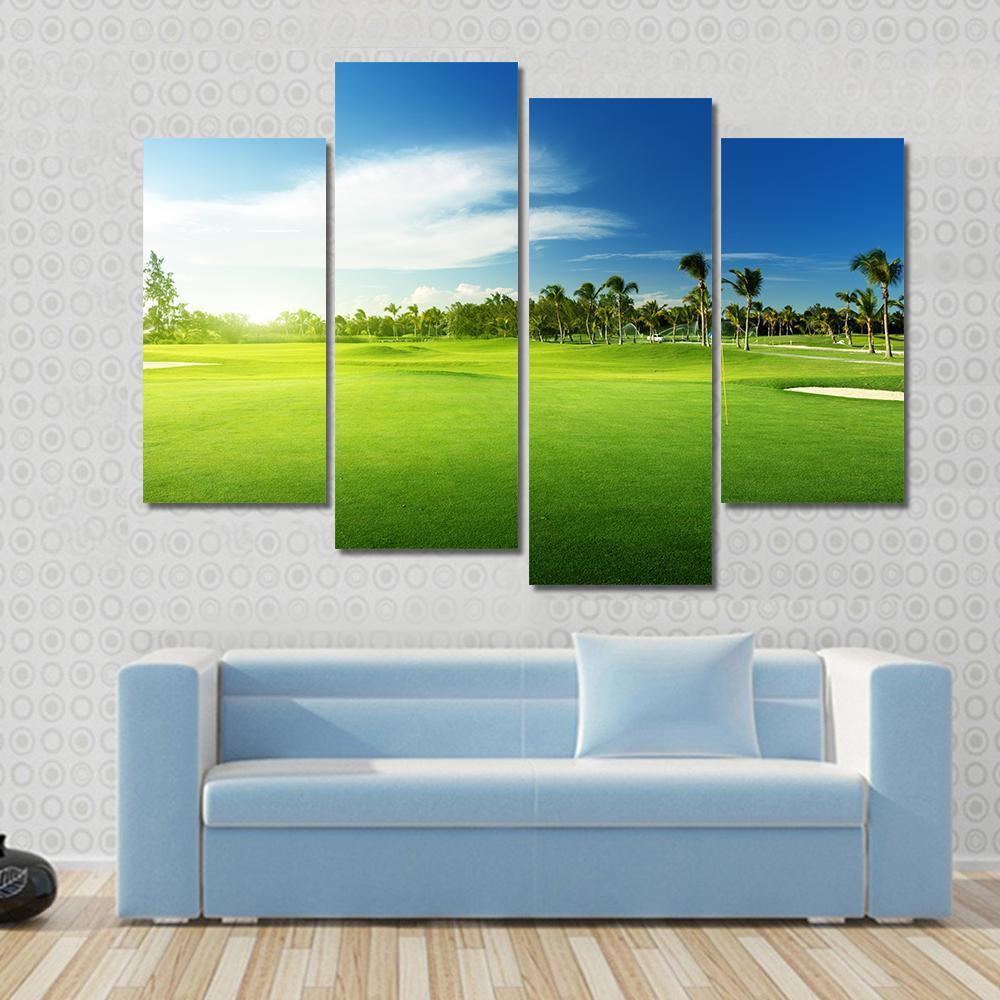 Golf Courses In Dominican Republic Canvas Wall Art-4 Pop-Gallery Wrap-50&quot; x 32&quot;-Tiaracle