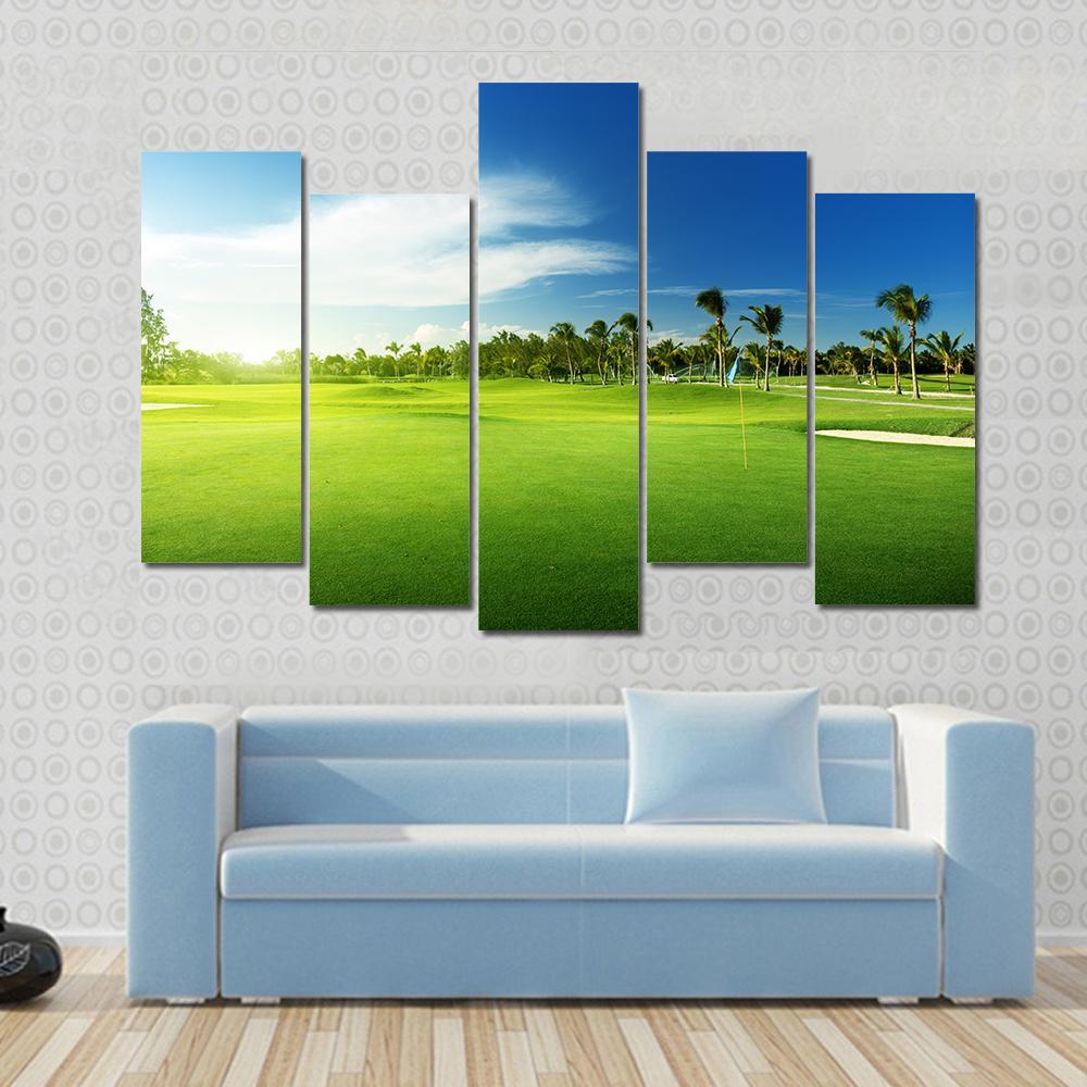 Golf Courses In Dominican Republic Canvas Wall Art-5 Pop-Gallery Wrap-47&quot; x 32&quot;-Tiaracle