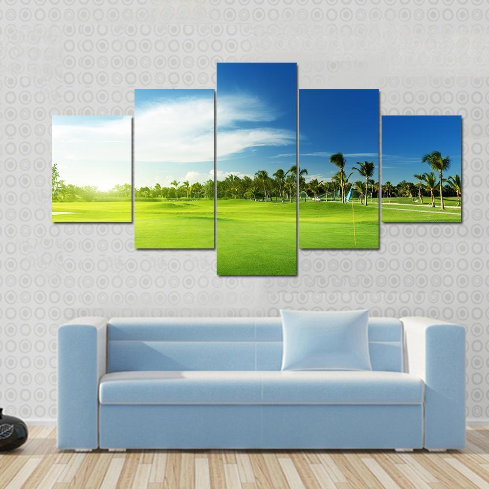 Golf Courses In Dominican Republic Canvas Wall Art-5 Star-Gallery Wrap-62&quot; x 32&quot;-Tiaracle
