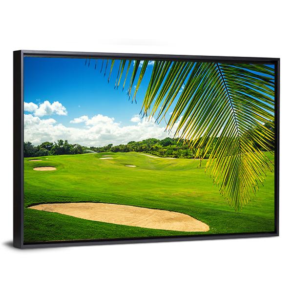 Golf Court In Punta Cana Canvas Wall Art-3 Horizontal-Gallery Wrap-25&quot; x 16&quot;-Tiaracle