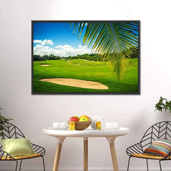 Golf Court In Punta Cana Canvas Wall Art-3 Horizontal-Gallery Wrap-25&quot; x 16&quot;-Tiaracle