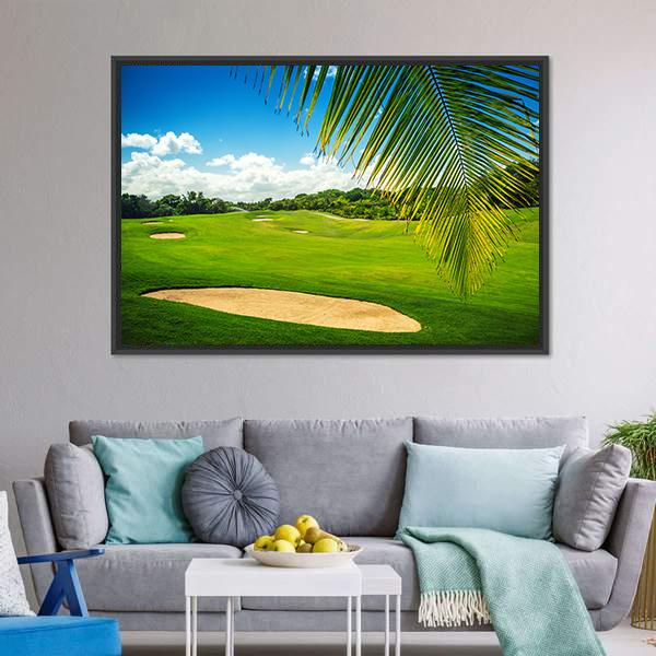 Golf Court In Punta Cana Canvas Wall Art-3 Horizontal-Gallery Wrap-25&quot; x 16&quot;-Tiaracle