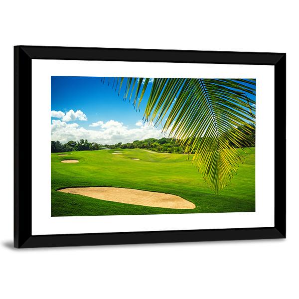 Golf Court In Punta Cana Canvas Wall Art-3 Horizontal-Gallery Wrap-25&quot; x 16&quot;-Tiaracle