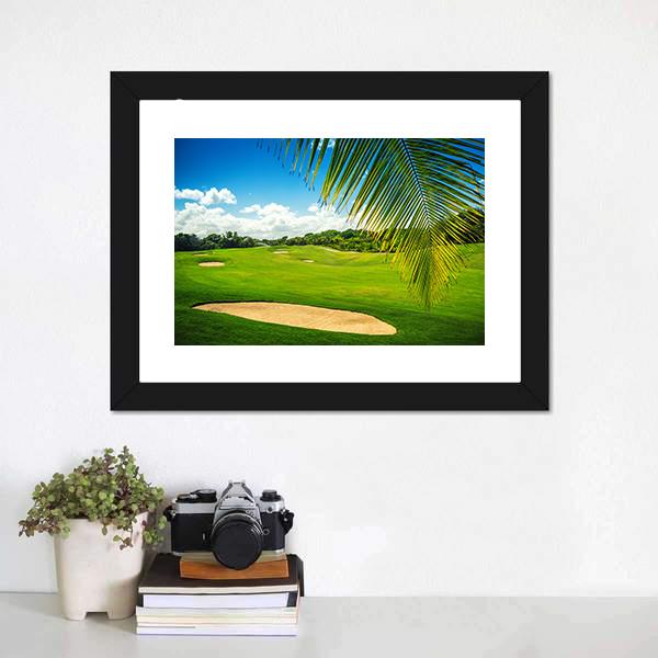 Golf Court In Punta Cana Canvas Wall Art-1 Piece-Framed Print-20&quot; x 16&quot;-Tiaracle