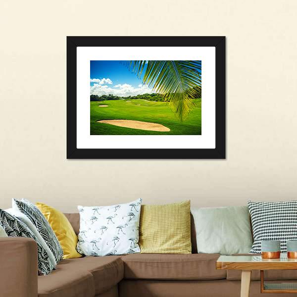 Golf Court In Punta Cana Canvas Wall Art-3 Horizontal-Gallery Wrap-25&quot; x 16&quot;-Tiaracle