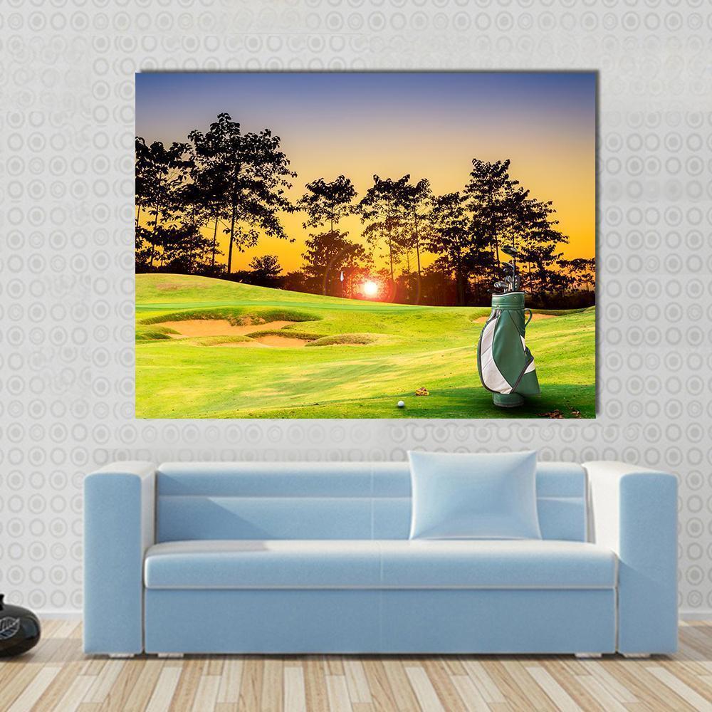 Golf Equipment Canvas Wall Art-1 Piece-Gallery Wrap-36&quot; x 24&quot;-Tiaracle