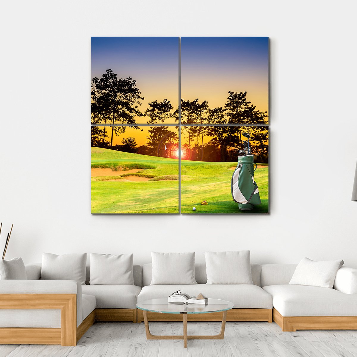 Golf Equipment Canvas Wall Art-4 Square-Gallery Wrap-17&quot; x 17&quot;-Tiaracle