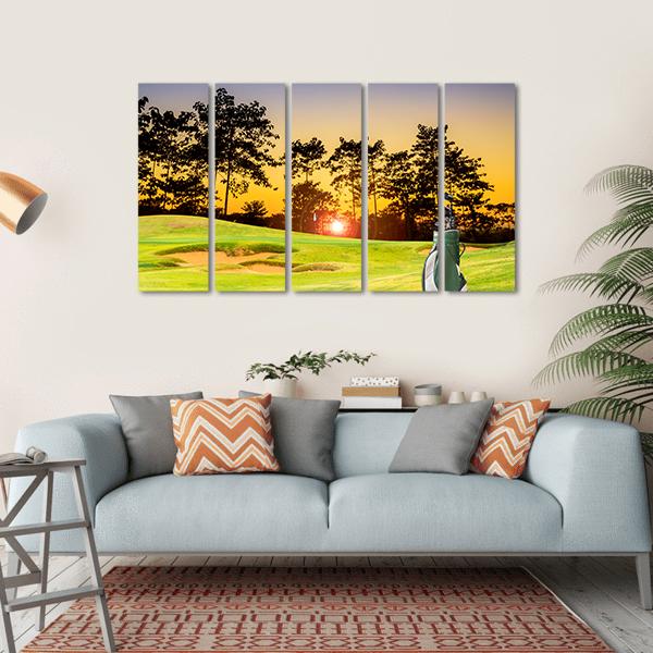 Golf Equipment Canvas Wall Art-5 Horizontal-Gallery Wrap-22&quot; x 12&quot;-Tiaracle