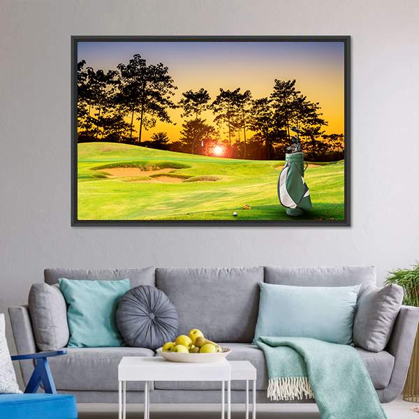 Golf Equipment Canvas Wall Art-5 Horizontal-Gallery Wrap-22" x 12"-Tiaracle