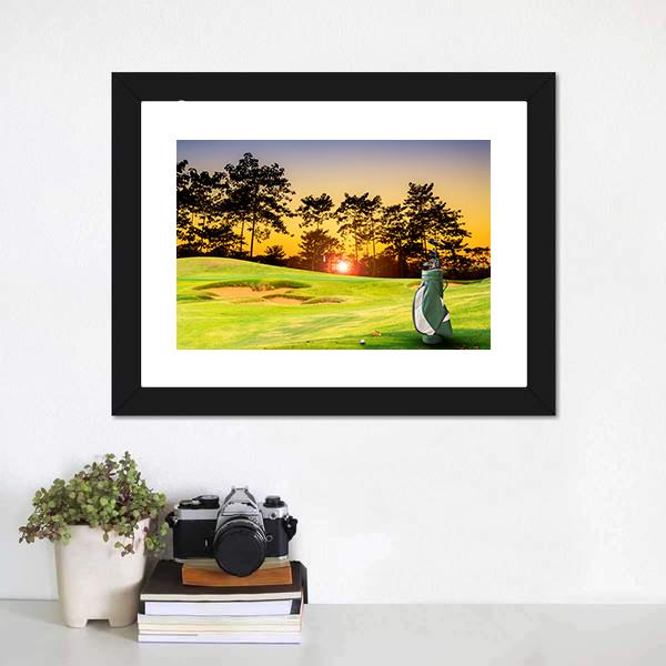 Golf Equipment Canvas Wall Art-1 Piece-Framed Print-20&quot; x 16&quot;-Tiaracle
