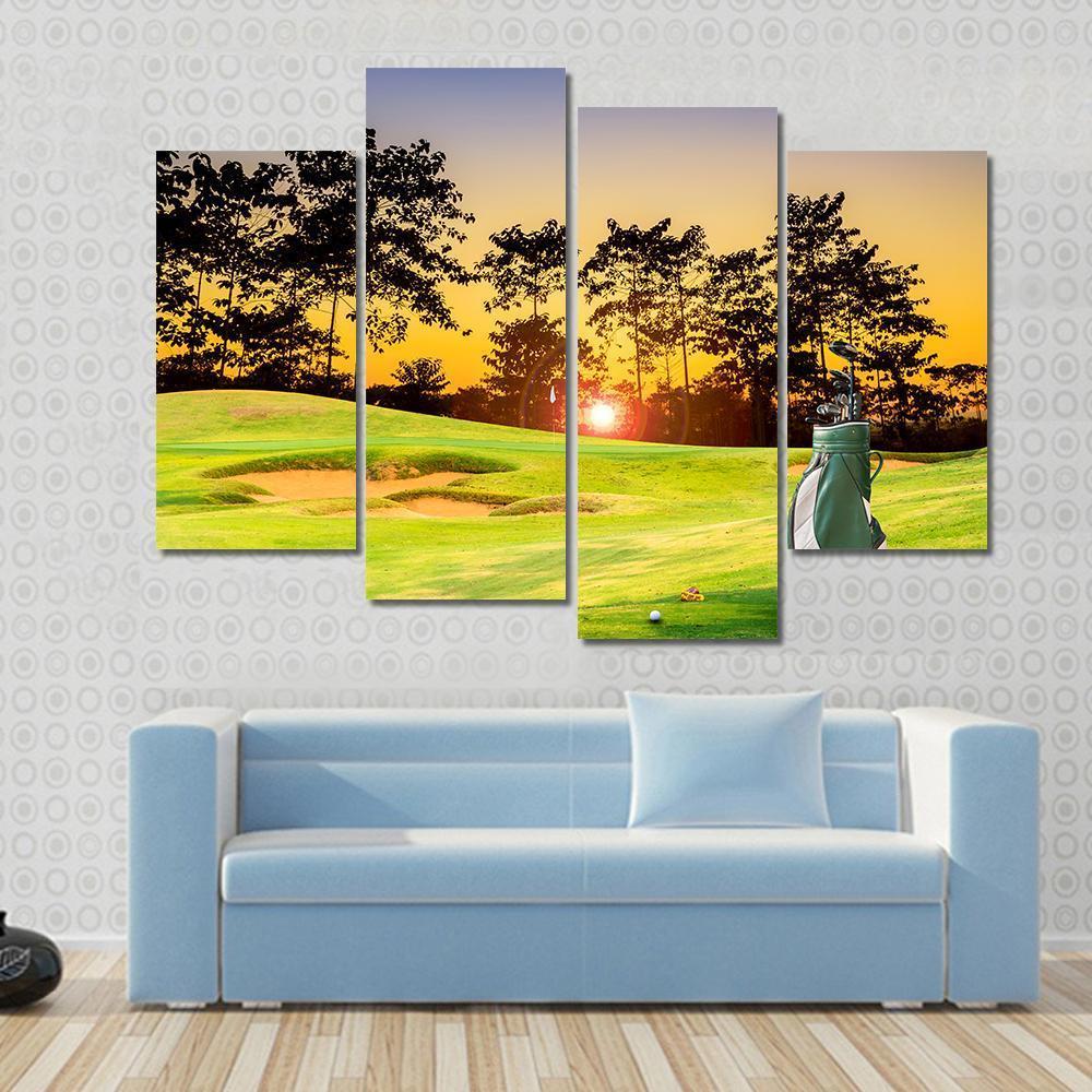 Golf Equipment Canvas Wall Art-3 Horizontal-Gallery Wrap-37" x 24"-Tiaracle