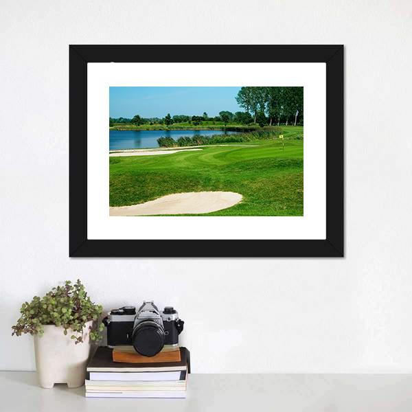 Golf Field Canvas Wall Art-1 Piece-Framed Print-20&quot; x 16&quot;-Tiaracle