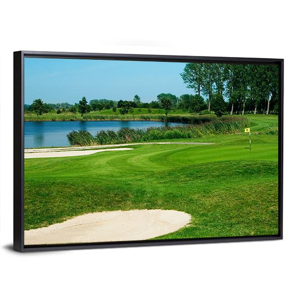 Golf Field Canvas Wall Art-3 Horizontal-Gallery Wrap-25&quot; x 16&quot;-Tiaracle