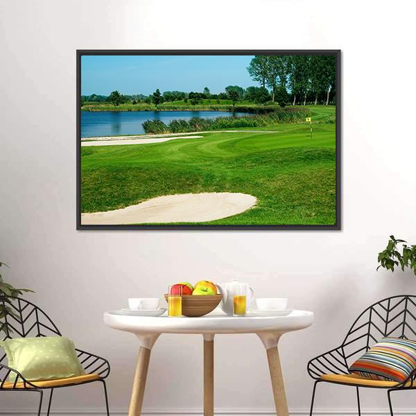 Golf Field Canvas Wall Art-5 Horizontal-Gallery Wrap-22&quot; x 12&quot;-Tiaracle
