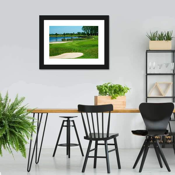 Golf Field Canvas Wall Art-5 Horizontal-Gallery Wrap-22&quot; x 12&quot;-Tiaracle