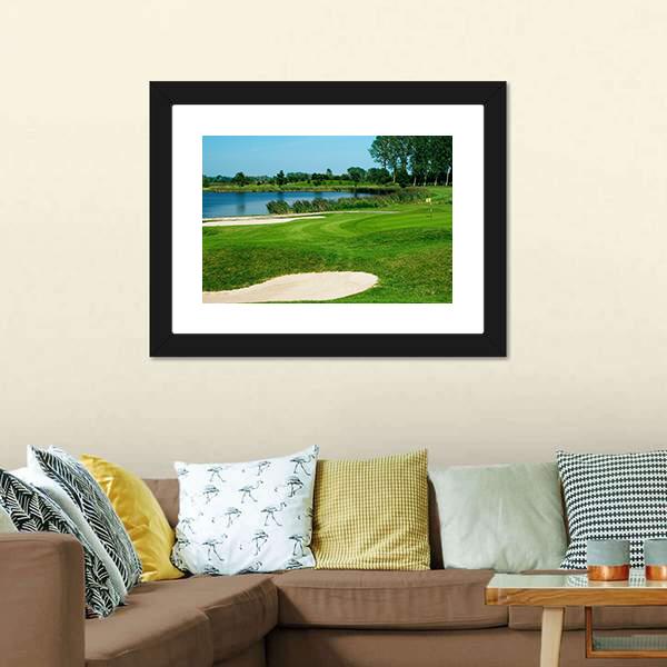 Golf Field Canvas Wall Art-3 Horizontal-Gallery Wrap-25&quot; x 16&quot;-Tiaracle