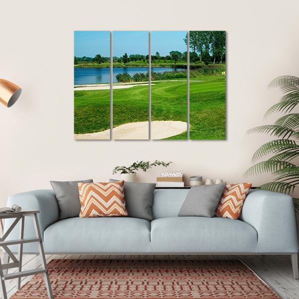Golf Field Canvas Wall Art-1 Piece-Gallery Wrap-36" x 24"-Tiaracle