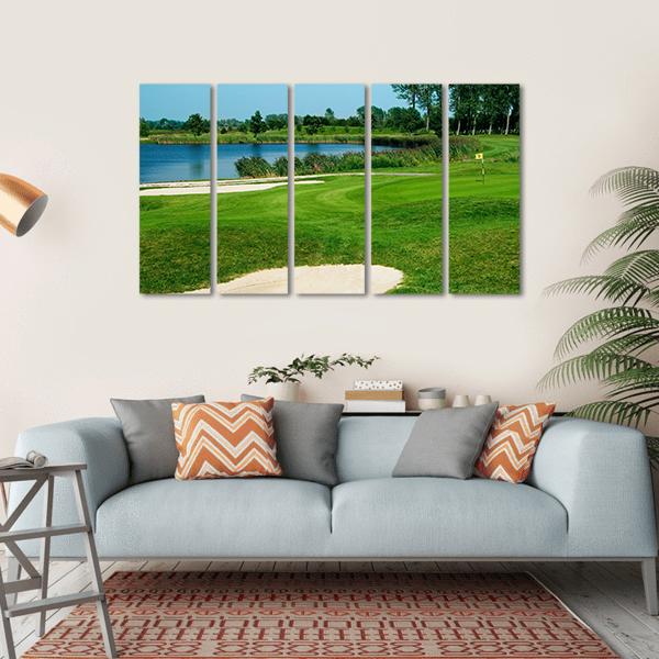 Golf Field Canvas Wall Art-5 Horizontal-Gallery Wrap-22&quot; x 12&quot;-Tiaracle