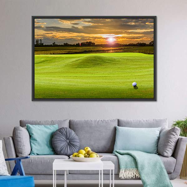 Golf Ground Panoramic Canvas Wall Art-1 Piece-36&quot; x 12&quot;-Tiaracle