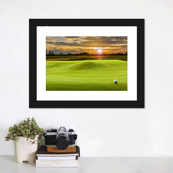 Golf Ground Panoramic Canvas Wall Art-1 Piece-36&quot; x 12&quot;-Tiaracle