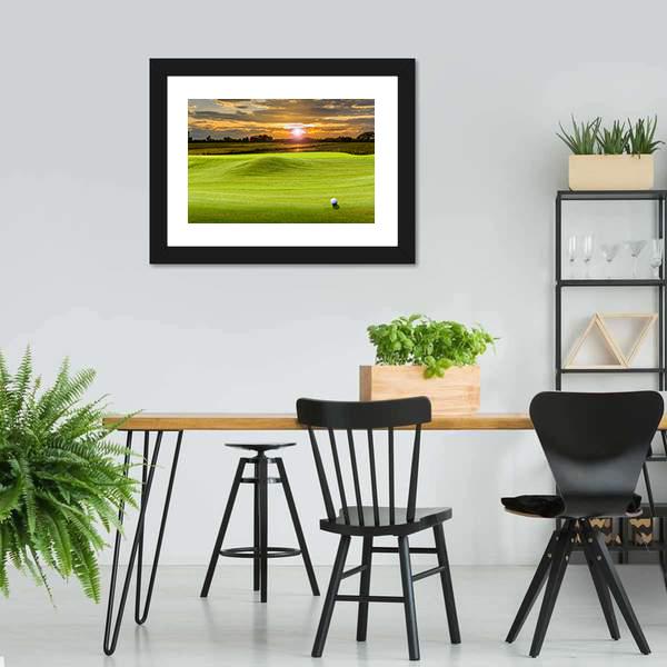 Golf Ground Panoramic Canvas Wall Art-1 Piece-36&quot; x 12&quot;-Tiaracle