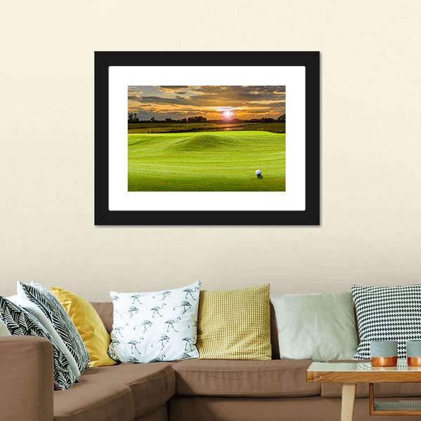 Golf Ground Panoramic Canvas Wall Art-1 Piece-36&quot; x 12&quot;-Tiaracle