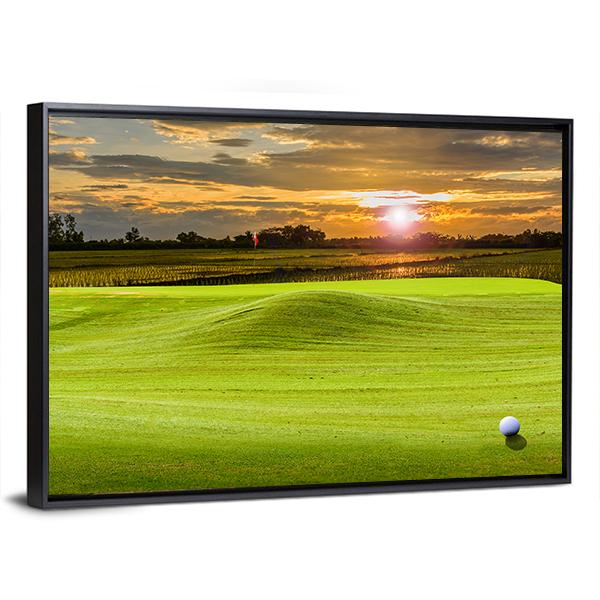 Golf Ground Panoramic Canvas Wall Art-1 Piece-36&quot; x 12&quot;-Tiaracle