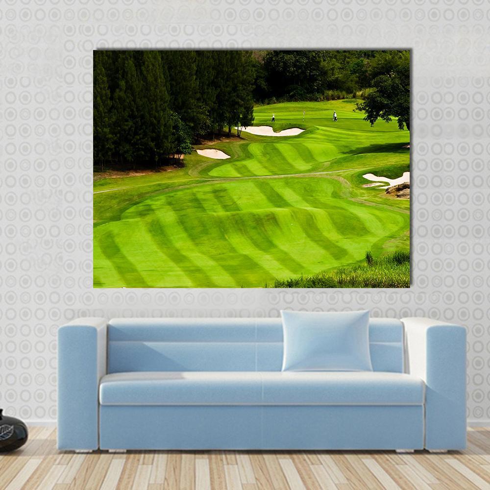Golf Land Canvas Wall Art-1 Piece-Gallery Wrap-48&quot; x 32&quot;-Tiaracle