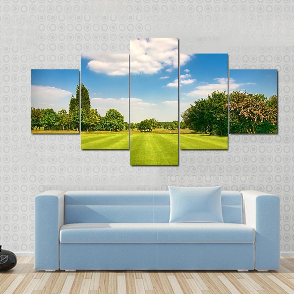 Golf Park Yorkshire UK Canvas Wall Art-5 Star-Gallery Wrap-62&quot; x 32&quot;-Tiaracle