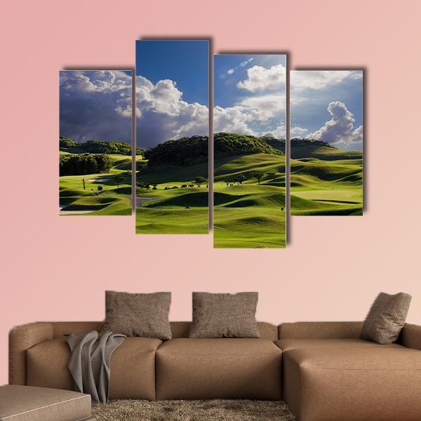 Golf Place Canvas Wall Art-4 Pop-Gallery Wrap-50" x 32"-Tiaracle